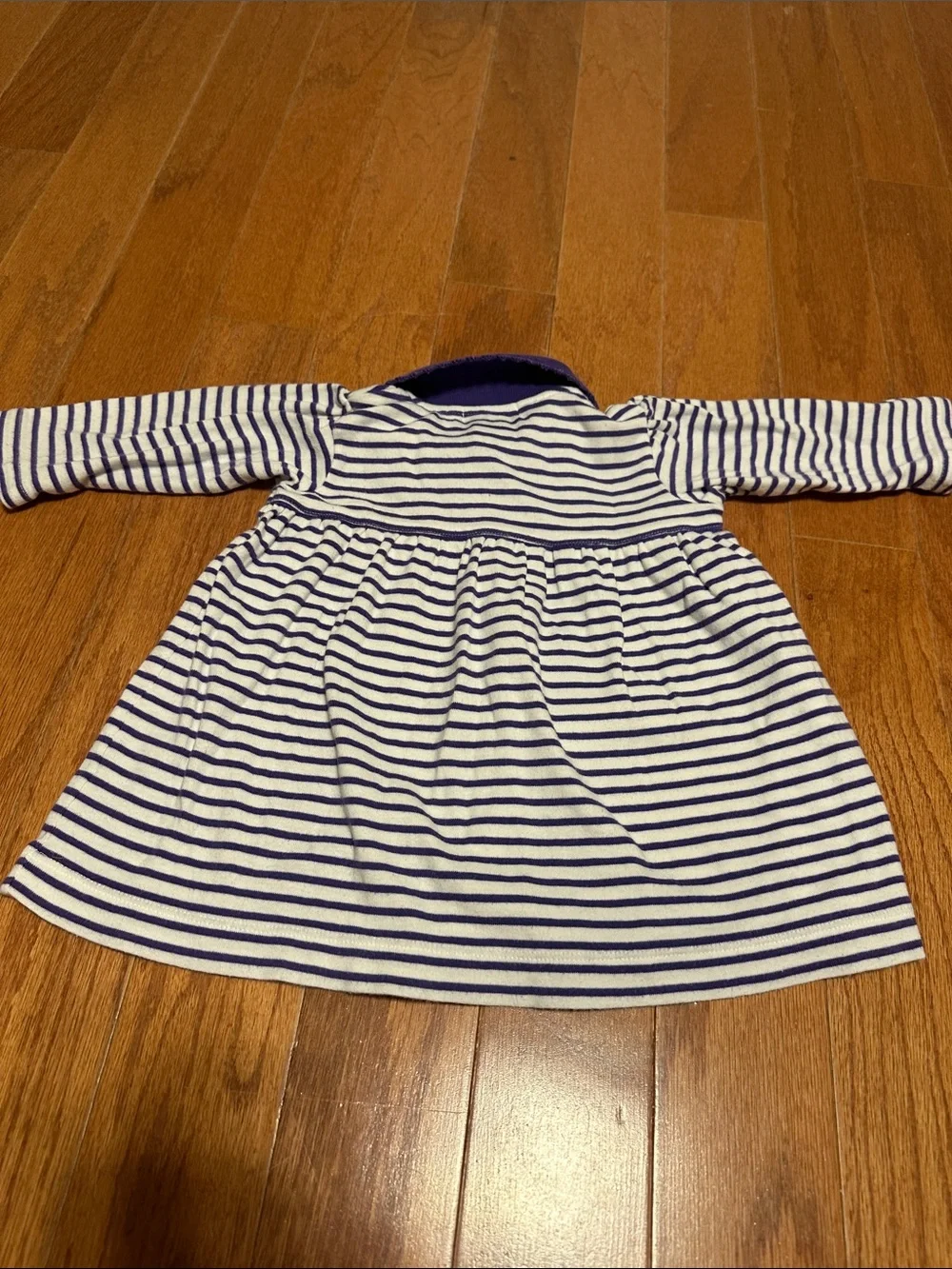 Ralph Lauren White and Purple Striped Polo Dress